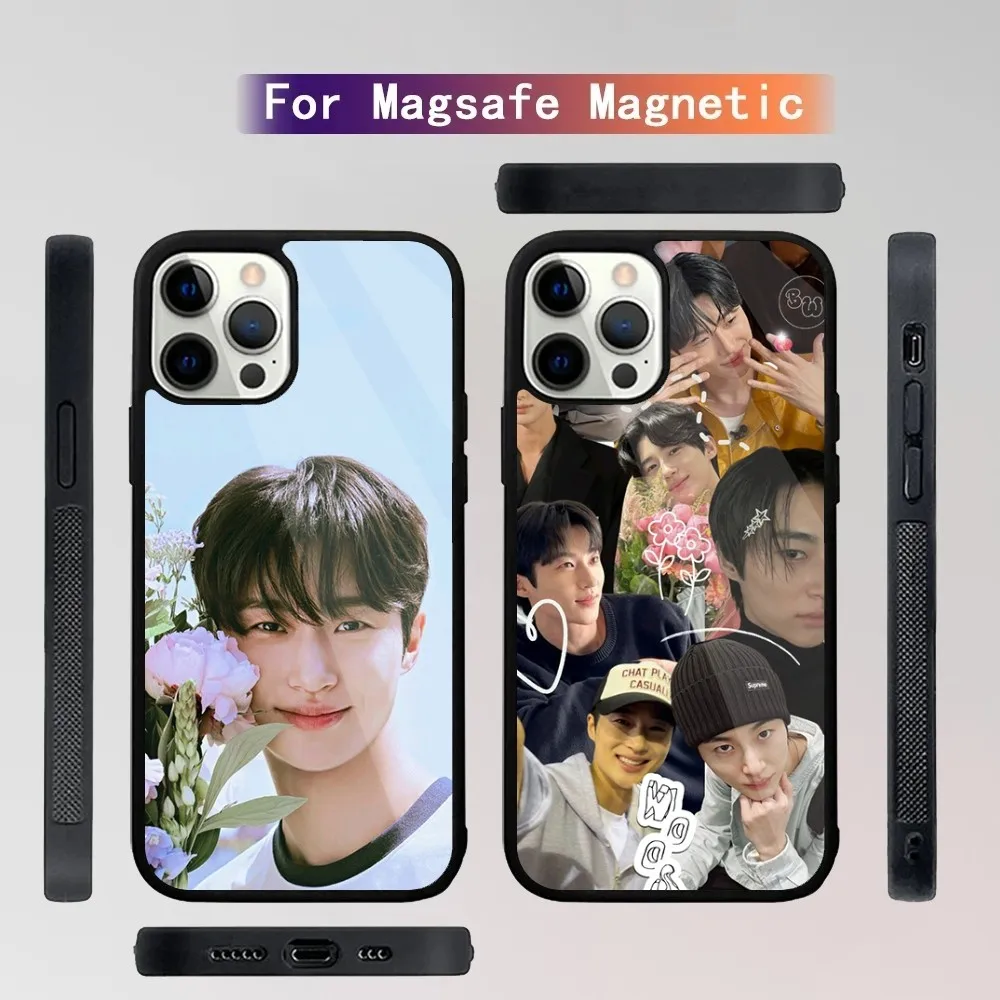 byeon wooseok Phone Case For iPhone 15,14,13,12,11,Plus,Pro,Max Mini Magsafe Magnetic Wireless Charging