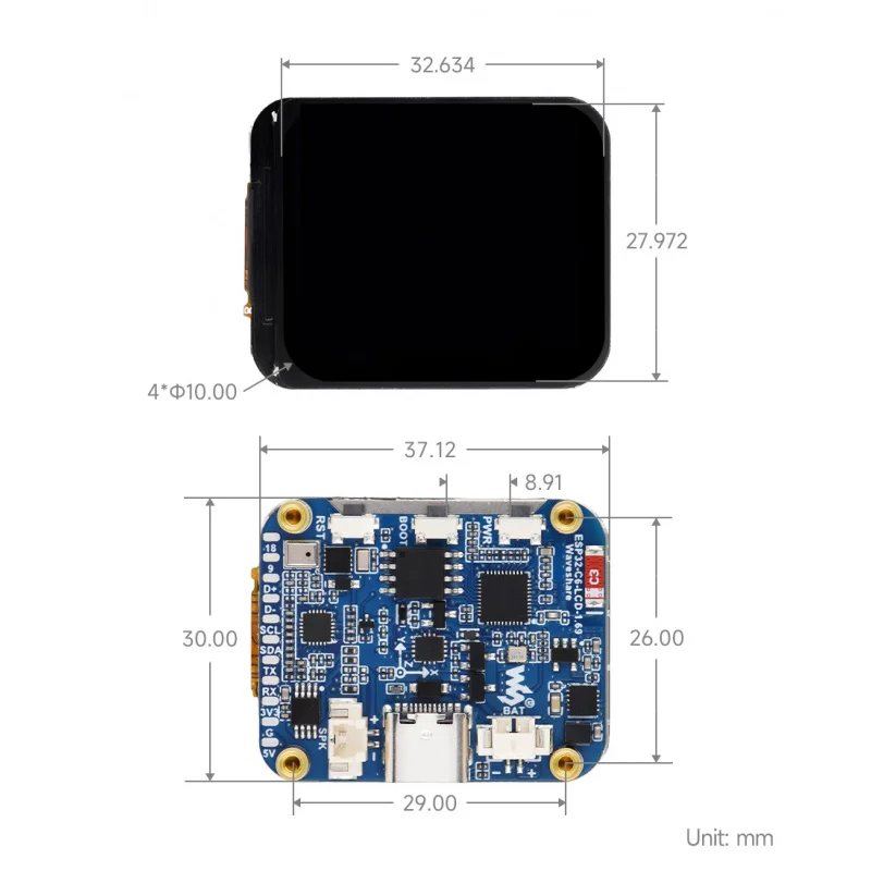 

SKU-31693 Waveshare ESP32-C6 1.69inch LCD Development Board, 240×280 Pixels, Supports Wi-Fi 6 / BLE 5, 160MHz RISC-V Processor,
