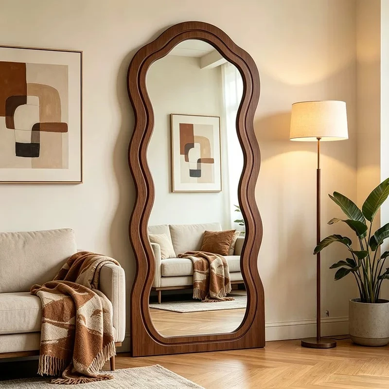 Moving Standing Mirror Modern Living Room Full Body Girls Floor Big Funky Luxury Bathroom Mirror Bedroom Espelhos Home Products