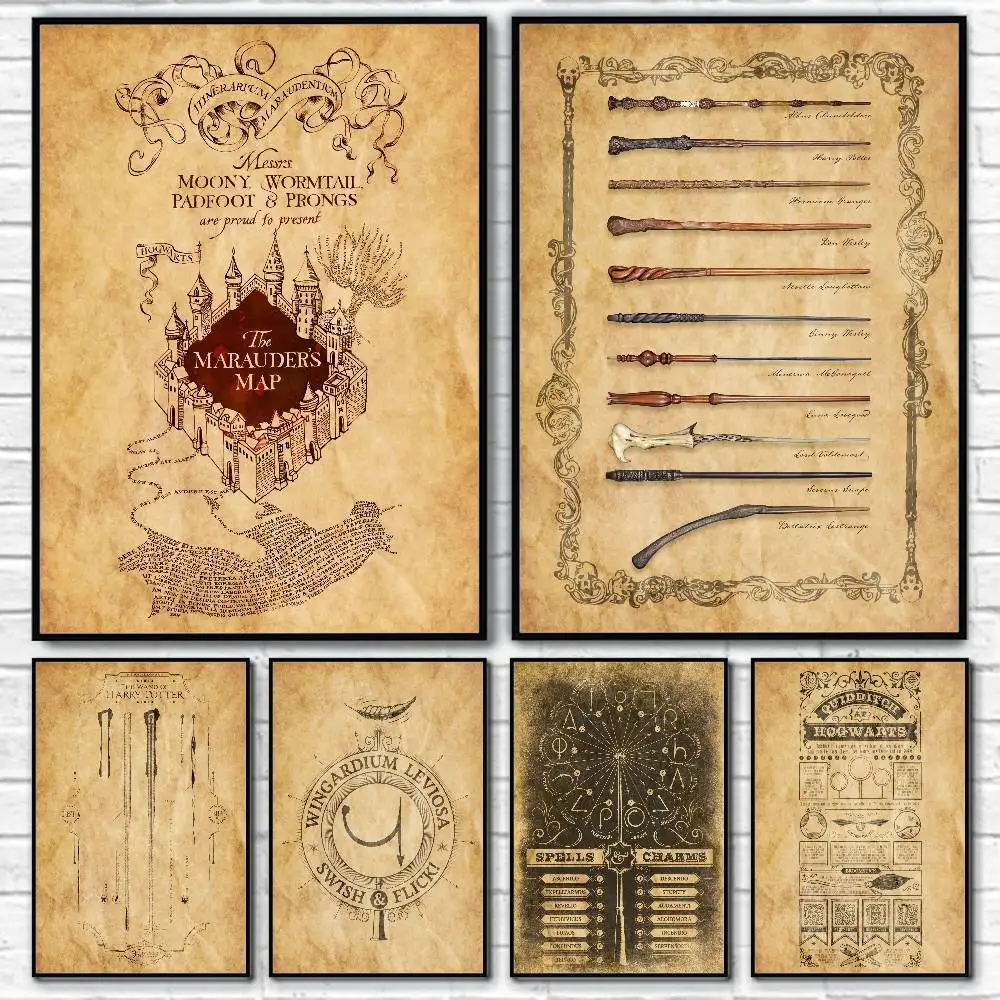 ملصق عتيق ذاتي اللصق جدار الفن لغرفة المعيشة غرفة نوم لا تتلاشى الساحر المصور كتاب ملصقات ديكور المنزل الحديث