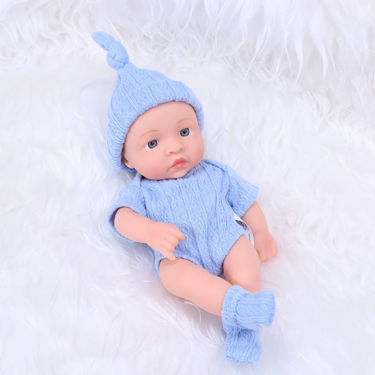 New Silicone Reborn Dolls 20cm Reborn Baby Doll Mini Soft and Full Body Silicone Reborn Toddler Doll Baby Doll For Girls