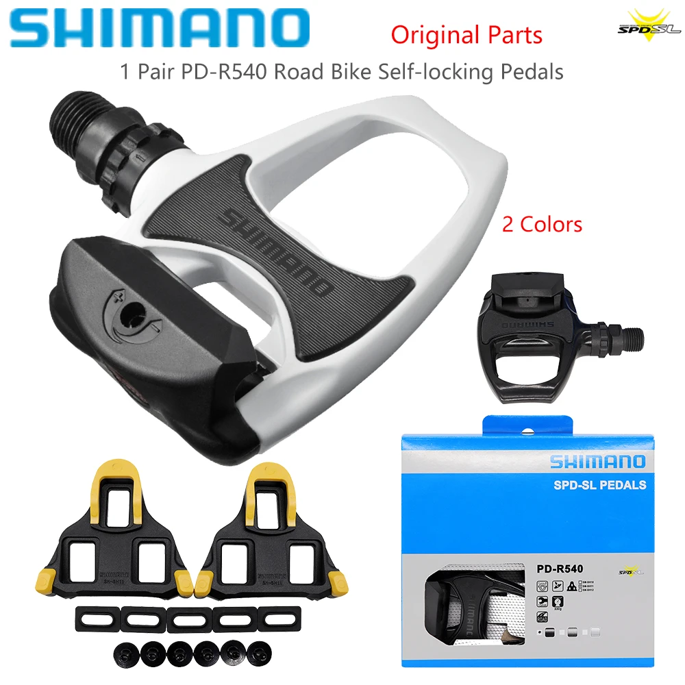 SHIMANO TIAGRA PD-R540 Pedals for Road Gravel Bike Self-locking SPD-SL Light-weight Bike Pedals Black Race Pedal Original Parts