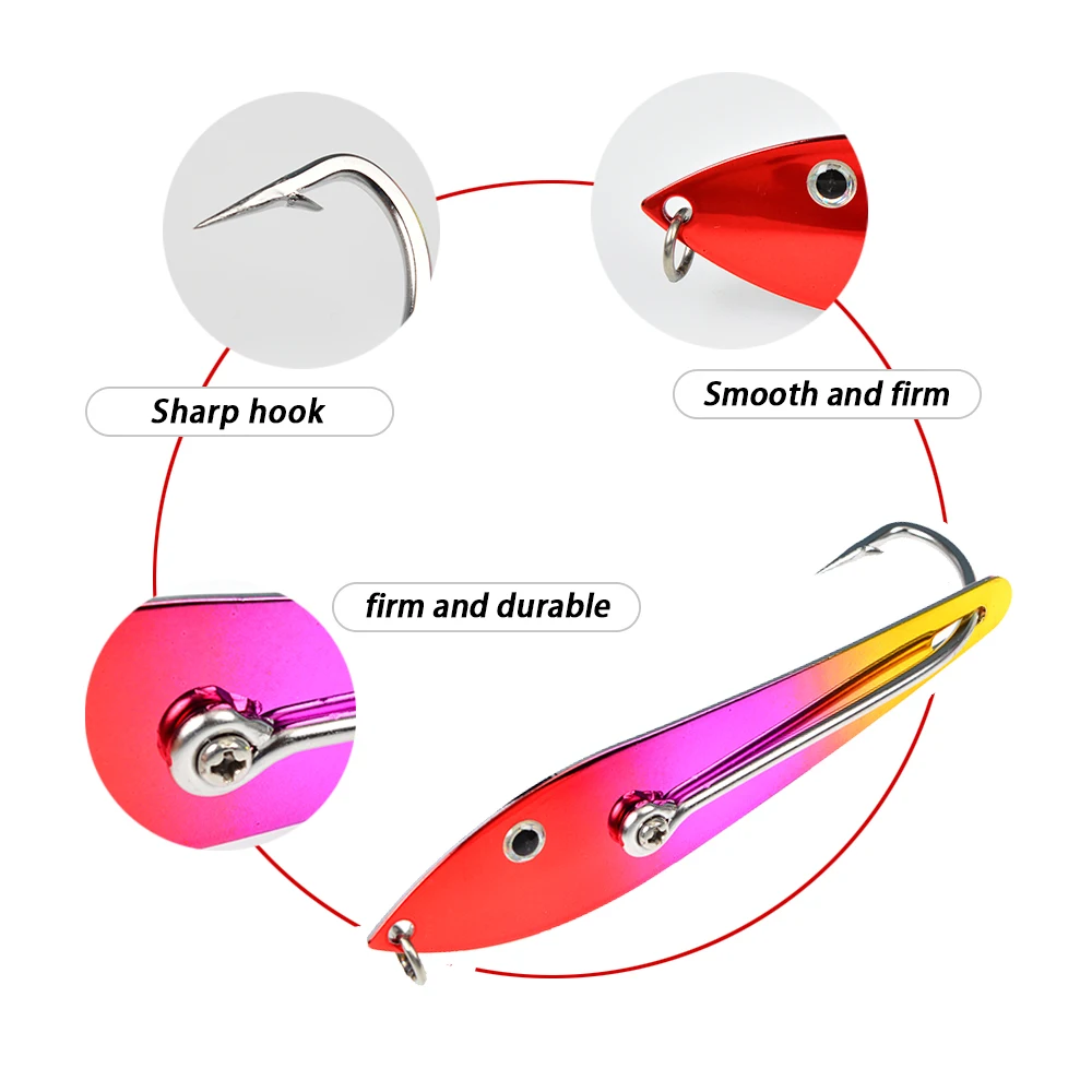 Super Lures Big Spoon lure 10/13/16.5/18.1cm Fishing Shaped Metal Sequin Bait Deep Sea Fishing Trolling Boat Jig Lu