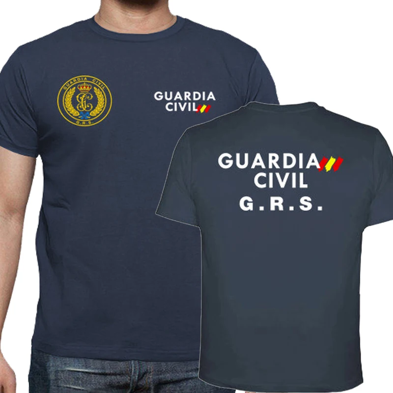 Camiseta Española Guardia Civil Gar Insignia T-Shirt. Premium Cotton Short Sleeve O-Neck Mens T Shirt New S-3XL