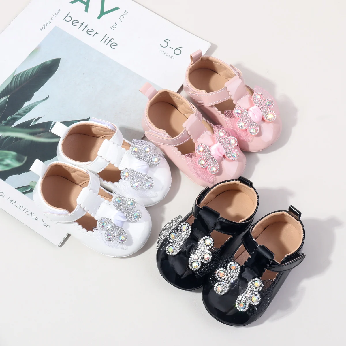 أحذية الأميرة للمشي الأولى للفتيات الصغيرات الأكثر مبيعًا لعام 2025 لجلد البولي يوريثان عالي الجودة 0-18 متر ونعل TPR BBW5118 #1