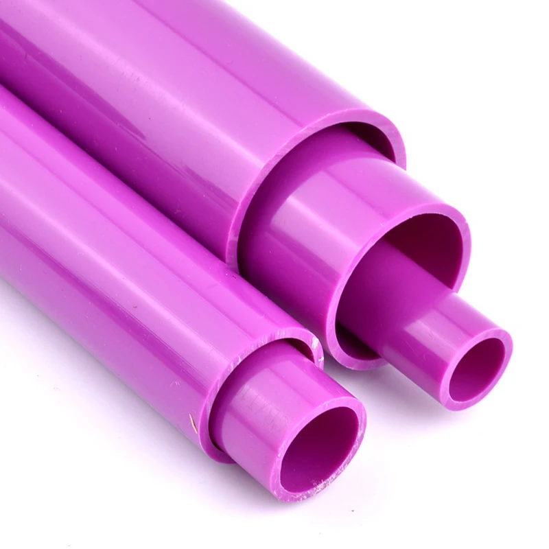 20/25/32/40/50mm Purple UPVC Pipe Garden Irrigation Water Pipe Planting Frame Pipe Fittings Aquarium Fish Tank Water Supply Tube