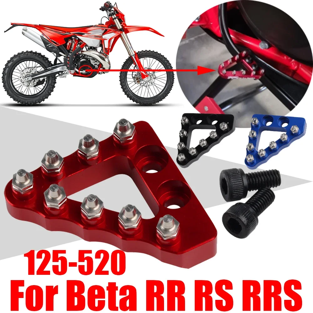 For Beta 125 200 250 300 350 390 400 430 450 480 498 500 520 RR RS RRS Xtrainer Accessories Rear Foot Brake Pedal Step Tip Plate