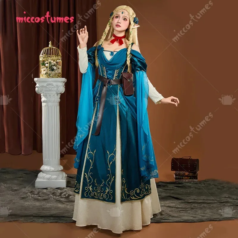 25COSMiccostumes فستان ماركيل دوناتو التأثيري للسيدات من القرون الوسطى مع حزام قلادة
