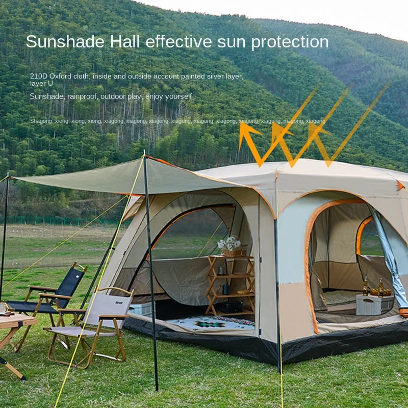 

Outdoor Camping Tent Park Beach Camping Supplies Equipment Portable Automatic Folding Sun Protection And Mosquito Repellent 2024