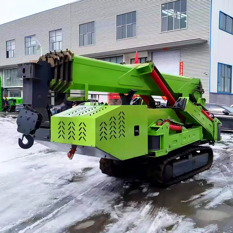 กําหนดเอง CE พื้นที่แคบรีโมทคอนโทรลไร้สาย 16 เมตร 5 ตันเครนตีนตะขาบแมงมุมขนาดเล็กแบบพับได้สําหรับขาย