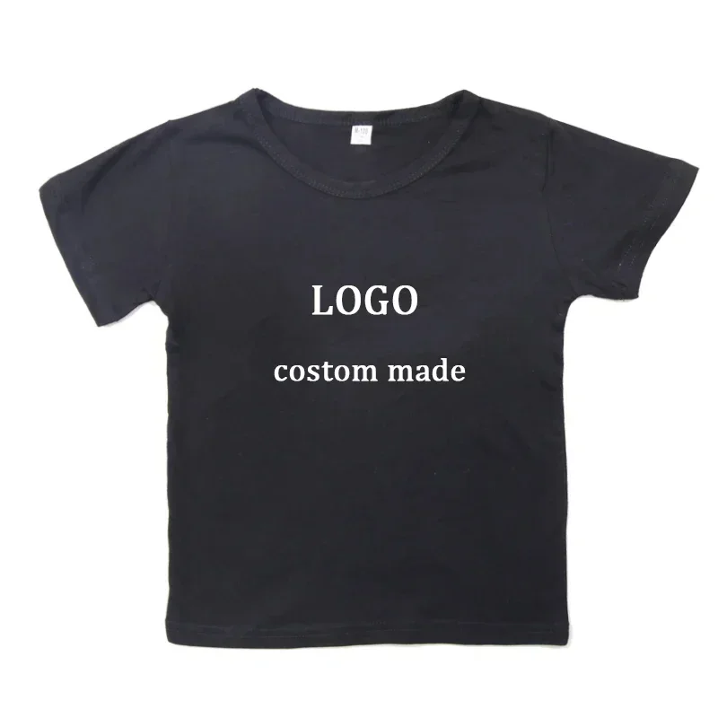 WGTD Custom Your Image 2D Printed Boys Girls T Shirt Baby Summer T-shirts FOR Customers Products