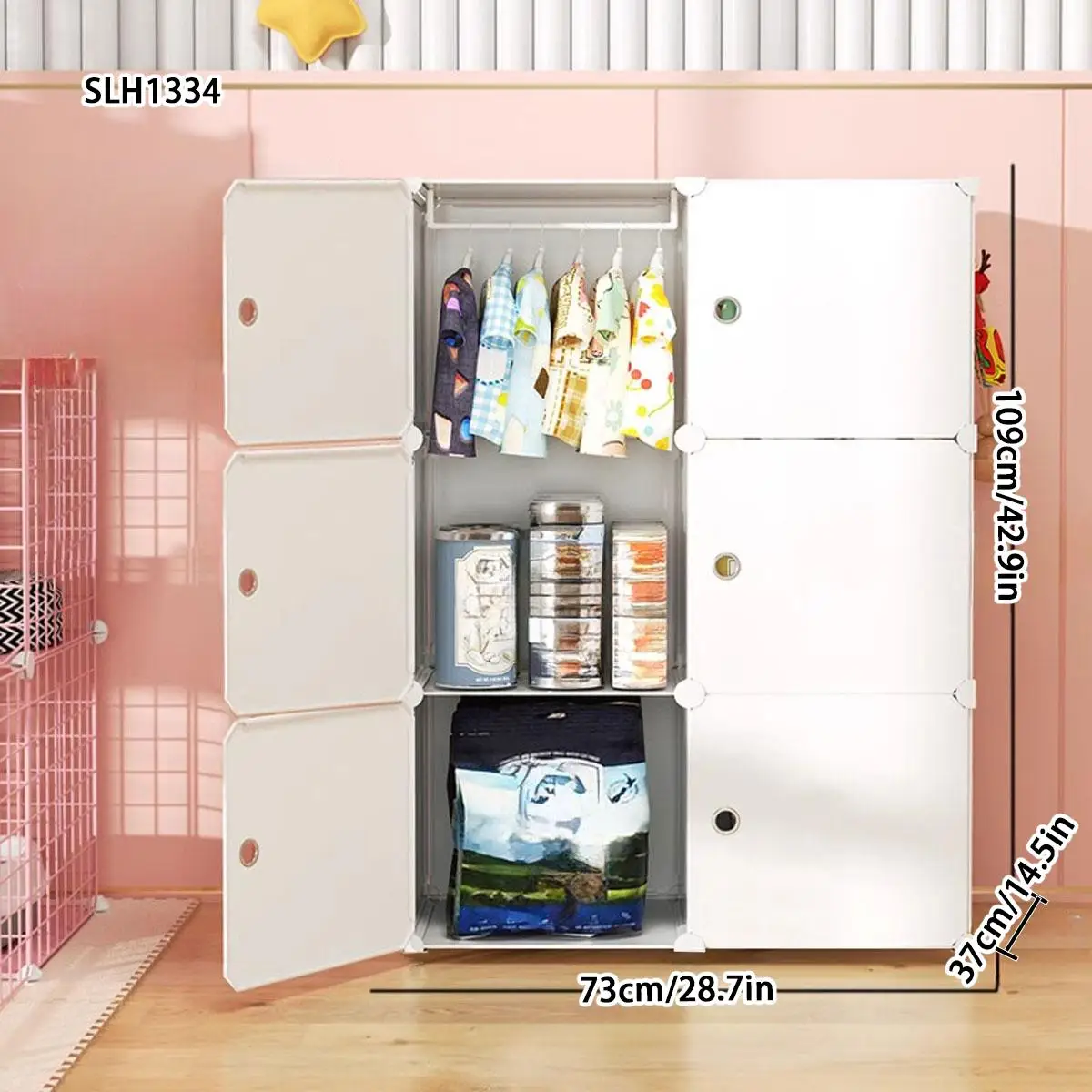 Einfache Kleiderschrank Haustier Snack Kann Staub-Proof Organizer Multi-Schicht Kleine Kleiderschrank Hund Katze Kleidung Lagerung Rack