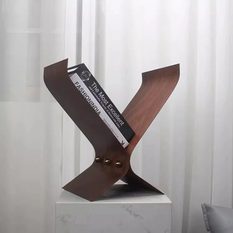 

Modern Magazine Holder Contemporary Book Display Rack for Office or Living Room Elegant Brochure Organizer Showroom Decorations