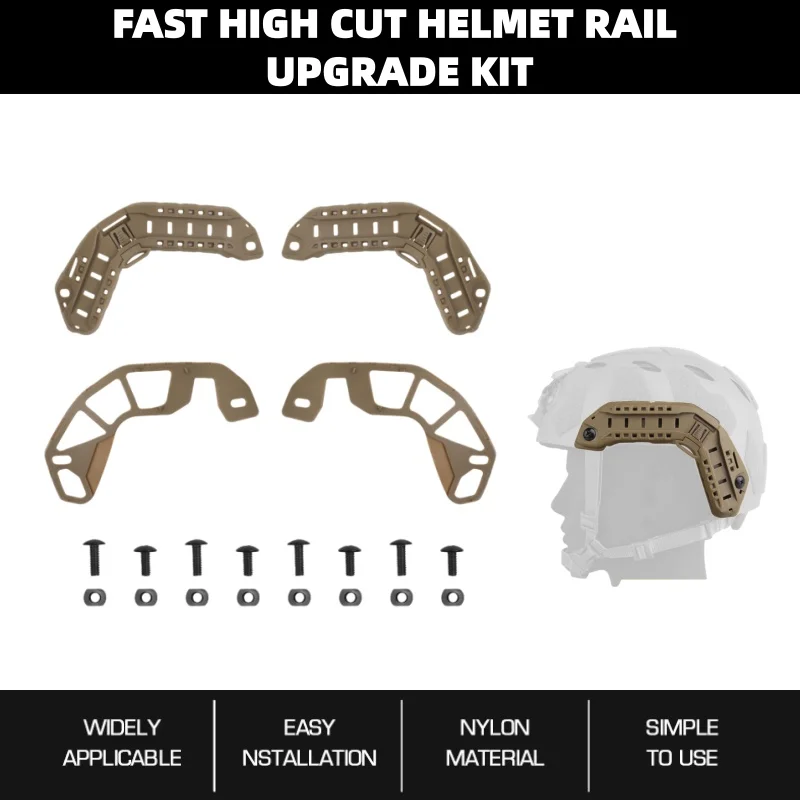

Adventure Helmet Rail System | High-Cut Headgear Upgrade Kit | for Hunting Helmet Accessories