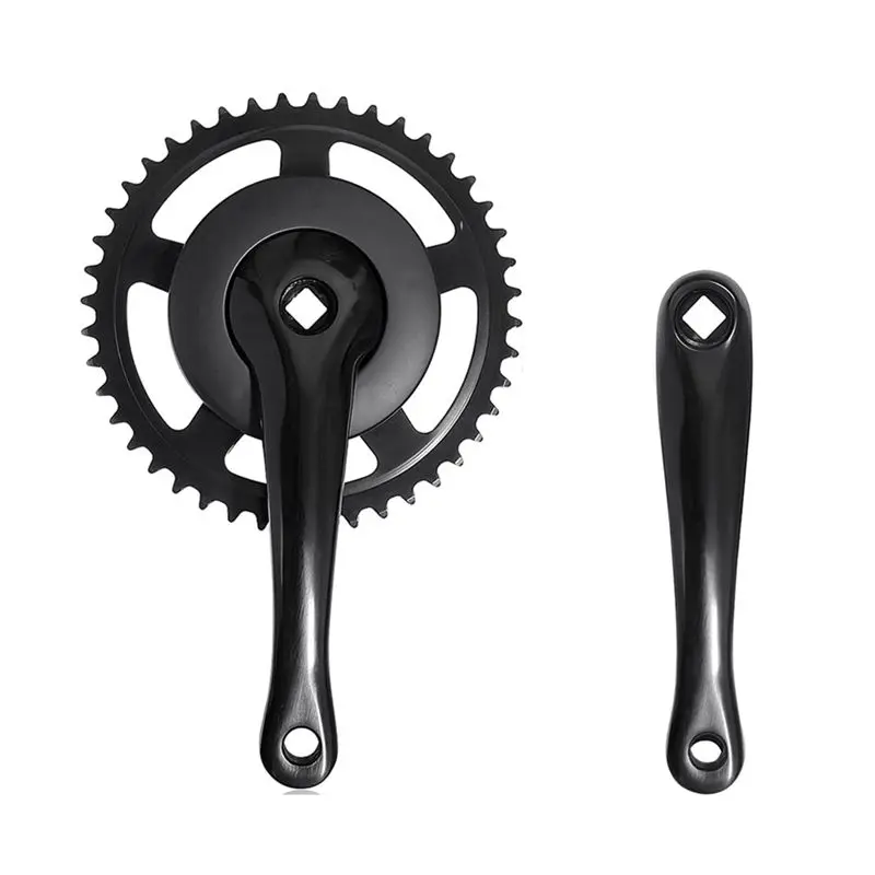 

AEB0-Bicycle Crank Set Single Speed 44T Crankset Aluminum Alloy 170Mm Crank Cycling Replacement