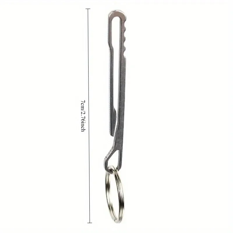 في الهواء الطلق EDC أداة متعددة الوظائف المحفظة سلسلة مفاتيح من الفولاذ المقاوم للصدأ حلقة رئيسية المشبك حلقة تسلق المال كليب التخييم الملحقات #5