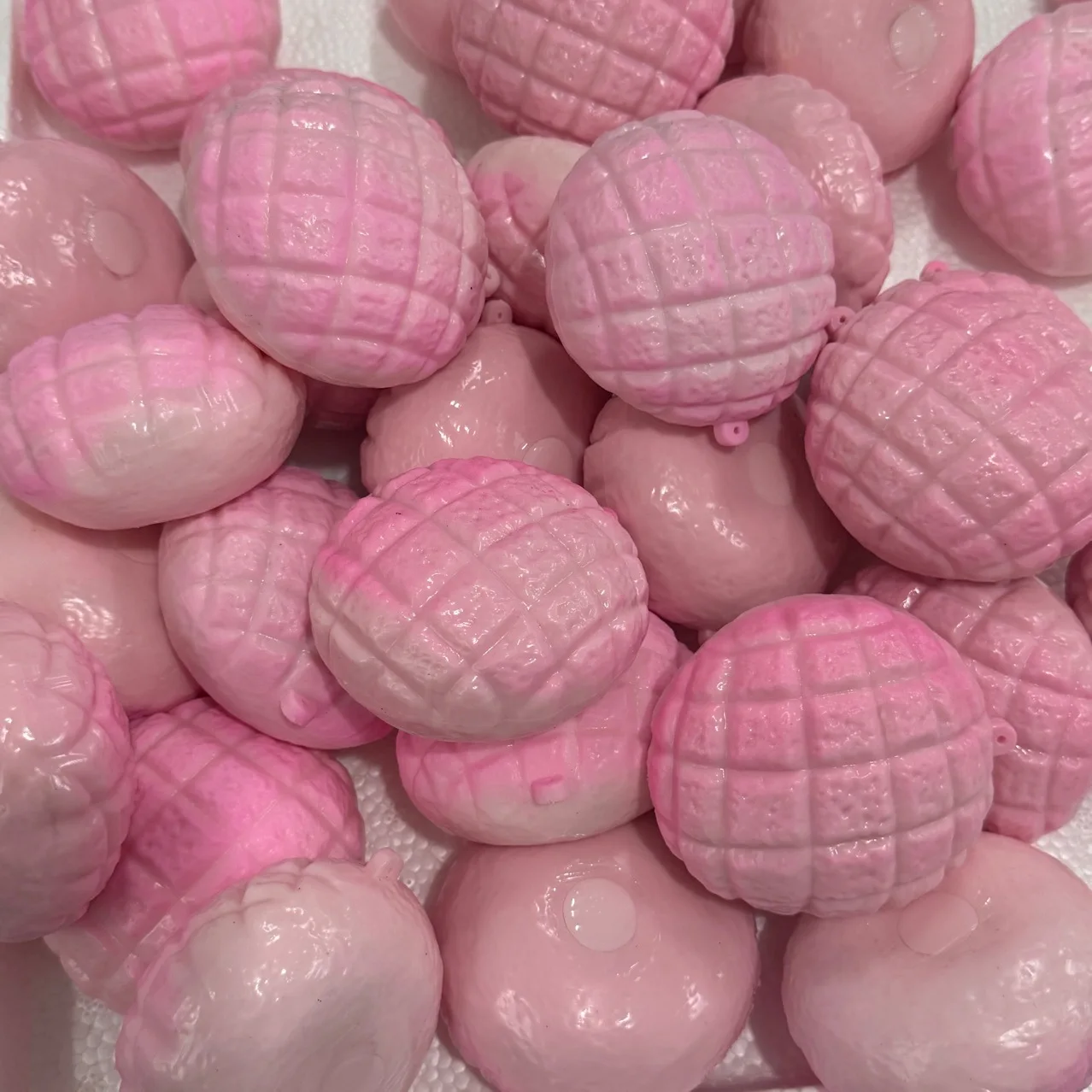 Pink Pineapple Bun Stress Ball Toast Squishy Toy Moldable Slow Rebound Squeeze Ball ASMR Sensory Anti Stress Fidget Squeeze Toys image 3