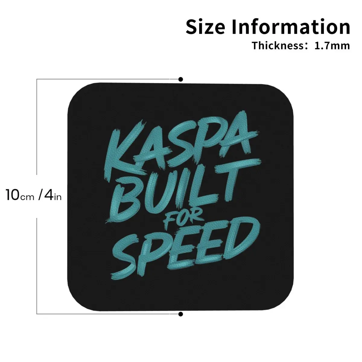 Kaspa Blockchain Innovative And Secure Coasters PVC Leather Placemats Non-slip Coffee Mats for Decor Home Dining Pads Set of 6