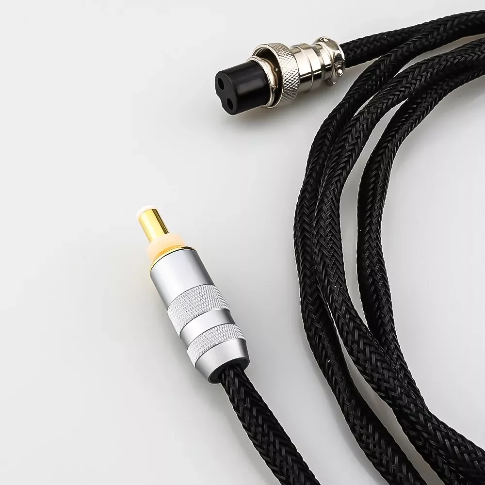 HIFI GX12-2P to 5.5mm DC 2.1mm / 2.5mm OCC silver plated DC cable For TeraDak - Image 5