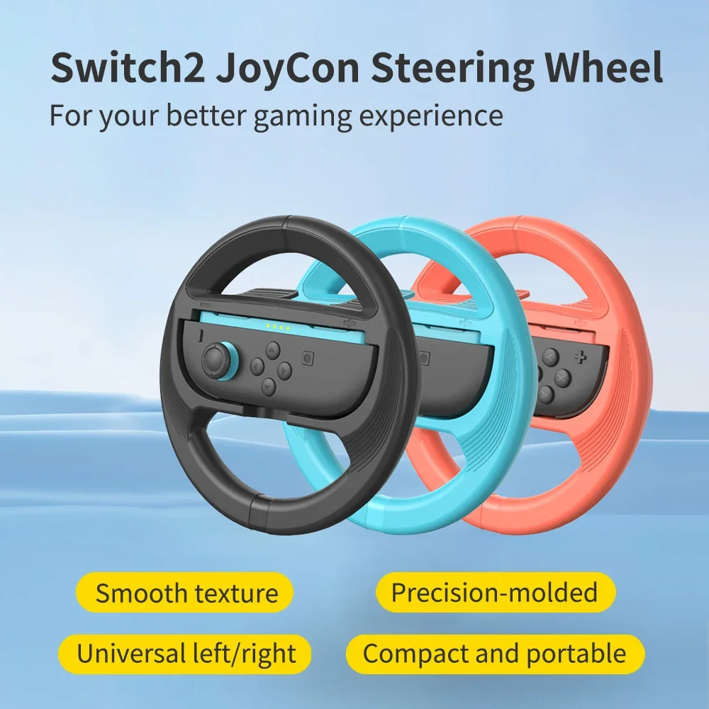 2 Pack Steering Wheel Grip for Nintendo Switch 2 Joy-Con Controller, Game Accessories to Enhance Gaming Experience