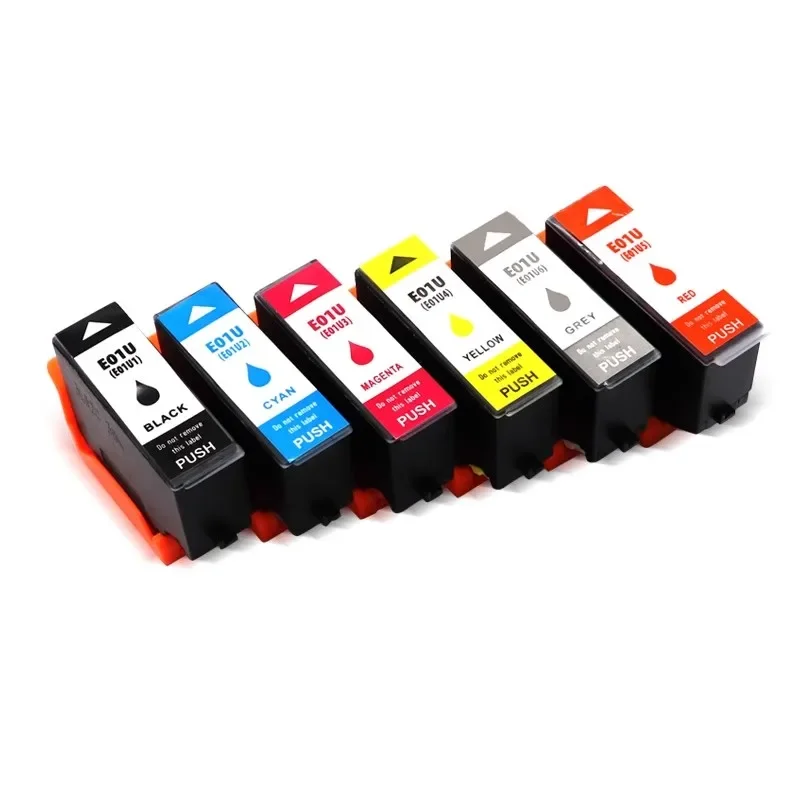 1Set 01U T01U1 T01U2 T01U3 T01U4 T01U5 T01U6 Premium Compatible Ink Cartridge for Epson XP-15010 XP-15080 A3 Printer with Chip