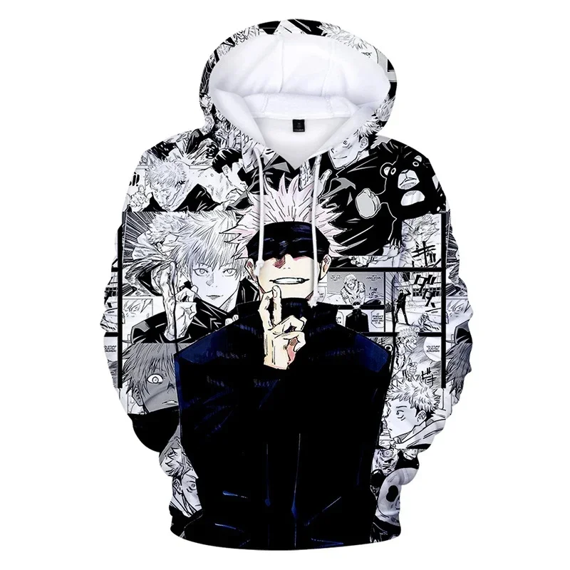 Stampa 3D Anime Jujutsu Kaisen felpe con cappuccio felpe uomo/donna 2023 più nuova moda Streetwear autunno inverno Plus Size vestiti cappotto