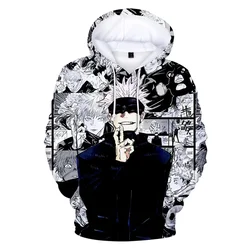 Anime Jujutsu Kaisen Hoodies para homens e mulheres, 3D Print, moletons, streetwear, outono, inverno, moda, casaco, roupas plus size, mais novo, 2023