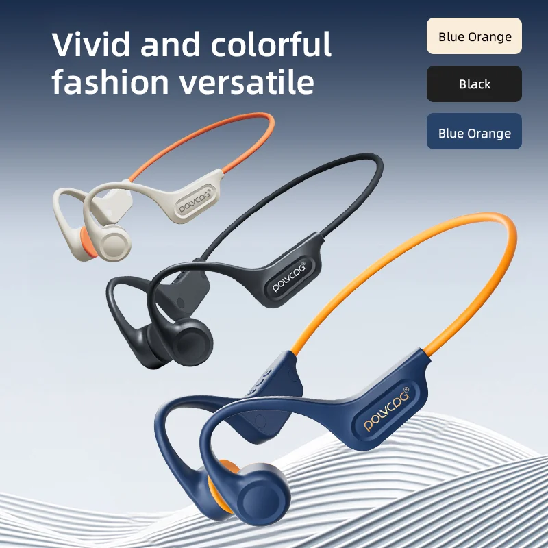 POLVCDG-X15-auriculares inalámbricos de conducción ósea, cascos con Bluetooth, IPX5, resistentes al sudor, micrófono adecuado para correr al aire libre y ciclismo, 32G