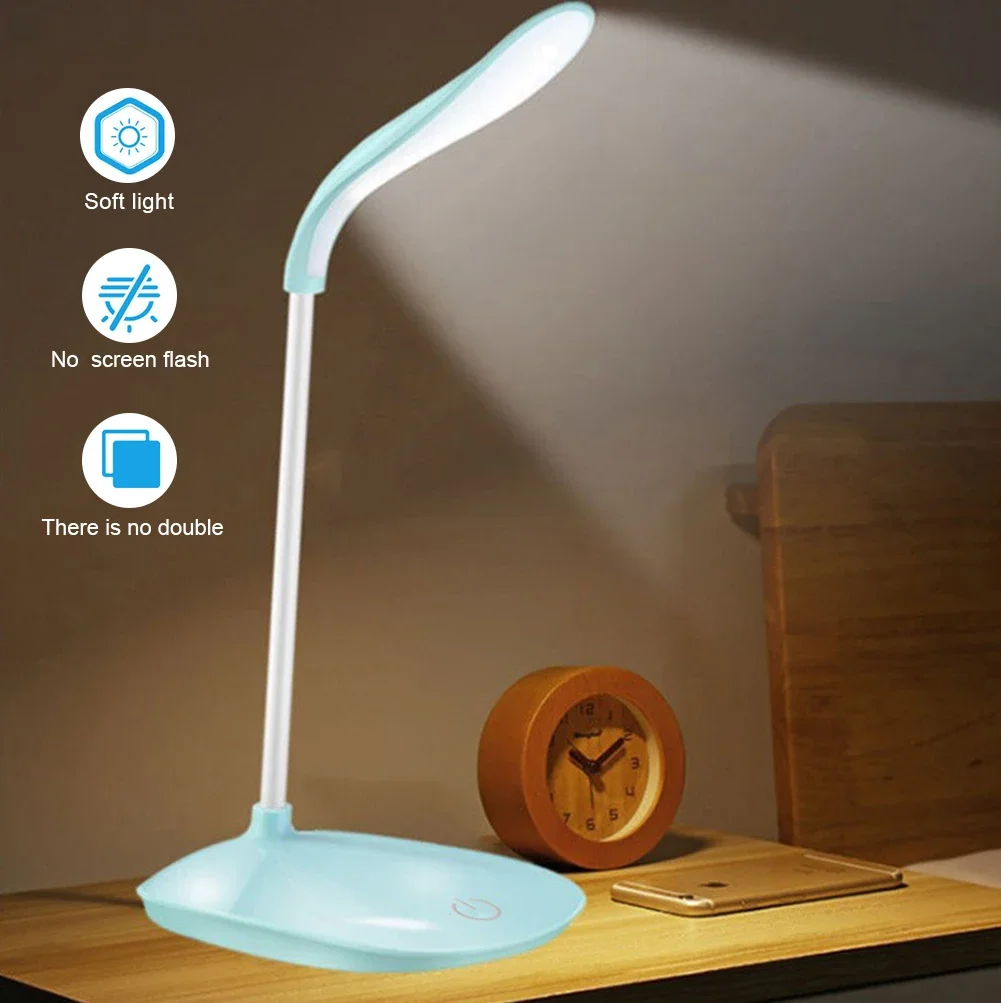 USB Plug-in Reading Light Study Room Decorated with Lights in The Study Bedroom LED Table Lamp Touch Sensor Table Lamp Foldable