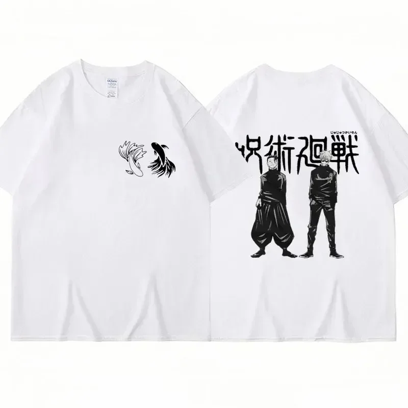 2024 Japanese Anime Jujutsu Kaisen T-shirt Satoru Gojo Geto Suguru Manga Graphic Tees Casual Harajuku Hip Hop Men Women Tops