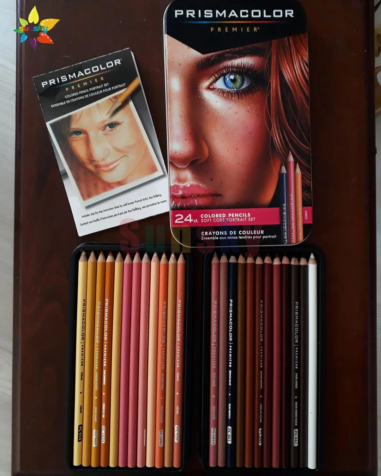 USA Portrait de 24 colors de la peau des Sanford Skin Drawing crayon Soft Big Core Art crayon Sanford prismacolor pencils