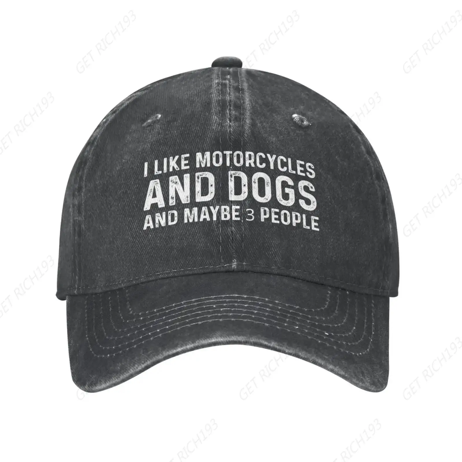 

I Like Motorcycles And Dogs Baseball Caps Women Dad Hats Adult Denim Hat Pure Cotton Fashion Washed Cap Men Women Sports Sunhat