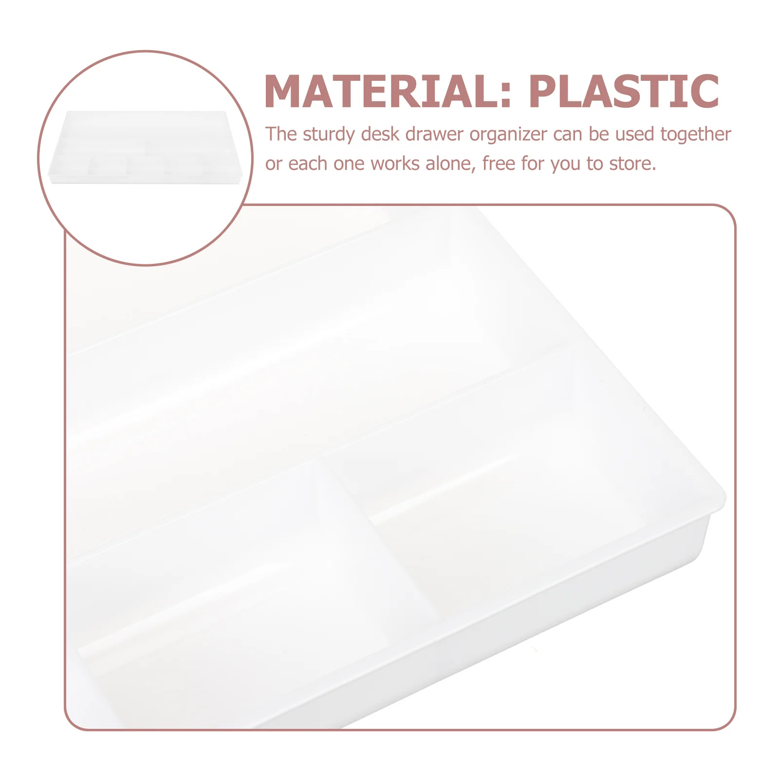 Multi-Function Plastic Office Drawer Organizer Stable Desktop Storage Box for Vanity Bathroom Tools Cosmetics