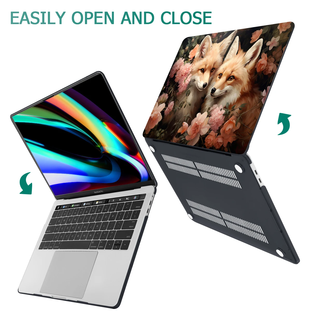 สุนัขจิ้งจอกน่ารักพิมพ์สําหรับ MacBook 2025 M4 A3240 Pro13 กรณี A2338 A2251 14 16 M3 A2992 Air 13 15 A2681 A2941 M2 13.3 A2337