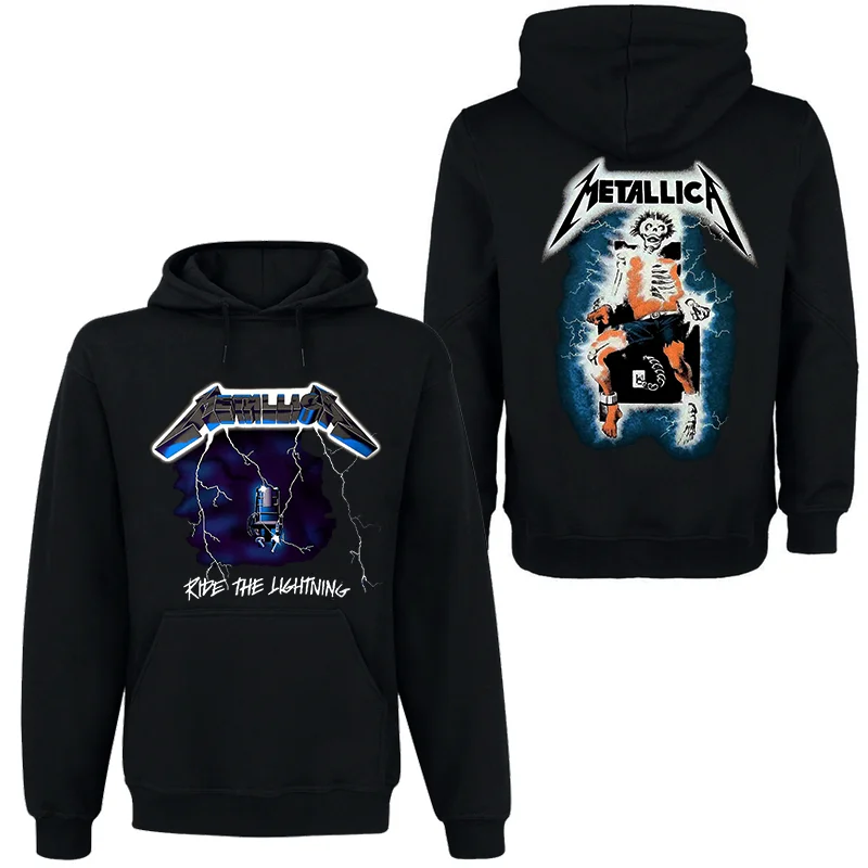 METALLICA Band Rock Dark Wind Hoodie Men Street Hip Hop Top Comfortable Hooded Sweatshirt Fall Winter Personality Men's Clothing