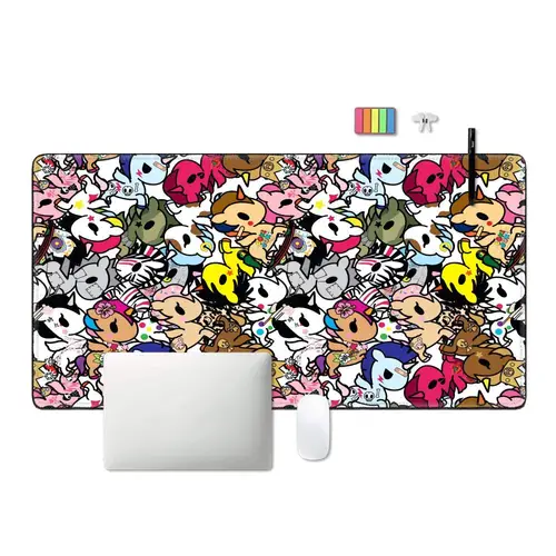 Imagen 2 del producto Tokidoki-alfombrilla de ratón de goma Natural para niño, alfombrilla de escritorio para juegos, tamaño para Gaming World of tanks CS GO Zelda, Japón