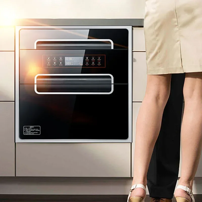 Armadio di disinfezione elettrico 220v Stoviglie di grande capacità per uso domestico incorporato Armadio di disinfezione ad alta temperatura intarsiato Spe