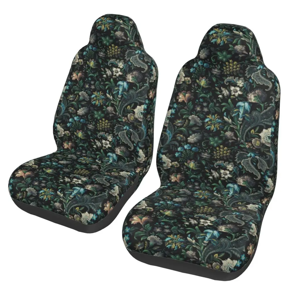 Polish Floral Folk Design Car Seat Cover Anti Fouling Protective Cover 2PCS Universal Car Seat Cover Suitable forCars and Trucks