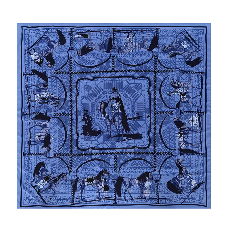 

Tame Horse Print Large 130CM Square Silk Scarf Wrap Hijab Shawl Neckerchief For Women