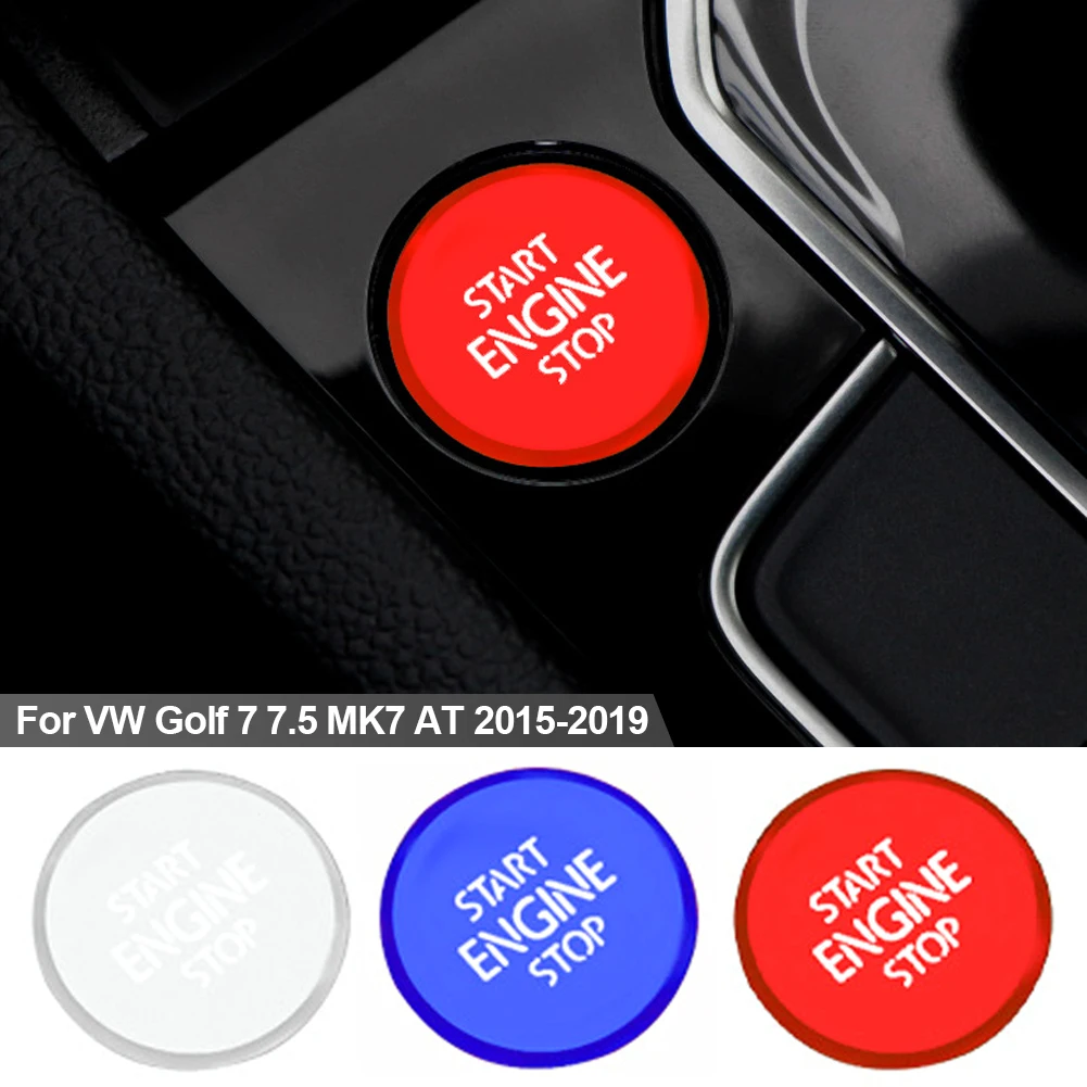 1/3Pcs Car Handbrake Auto Hold P Switch Button Sticker Cap Cover Start Trim Protection for VW Golf 7 7.5 MK7 AT 2015-2019