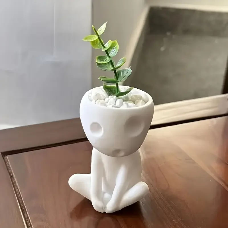 Kawaii شجرة الجان زارع وعاء كوداما البستنة وعاء حامل نبات صغير حامل النبات أواني الزهور النباتية للنباتات الداخلية