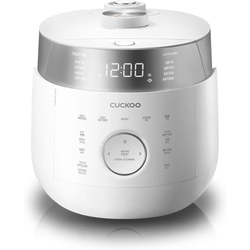 6-Cup (Uncooked) / 12-Cup (Cooked) Induction Heating Twin Pressure Rice Cooker with Nonstick Inner Pot, 3 Voice Guide, (White)