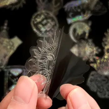 100 listů barevných laserových samolepek Magic World PET samolepky na lahve s vodou, estetické, Magic Memoirs Series, příručka, dekorace pro kutily 12 nejlepší prodej Samolepka na nehty s motivem Harryho Pottera - №4