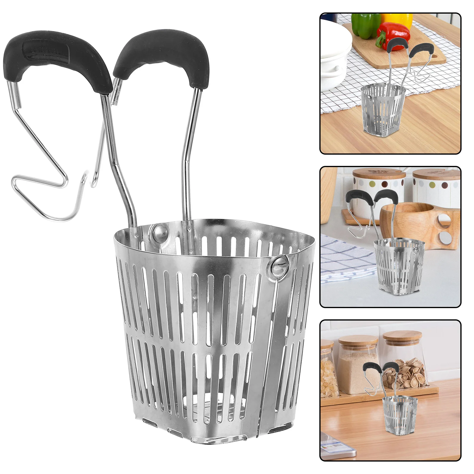 Colino a Rete in Acciaio Inox per Pentola, Ideale per Hot Pot, Pasta, Noodle e Ravioli