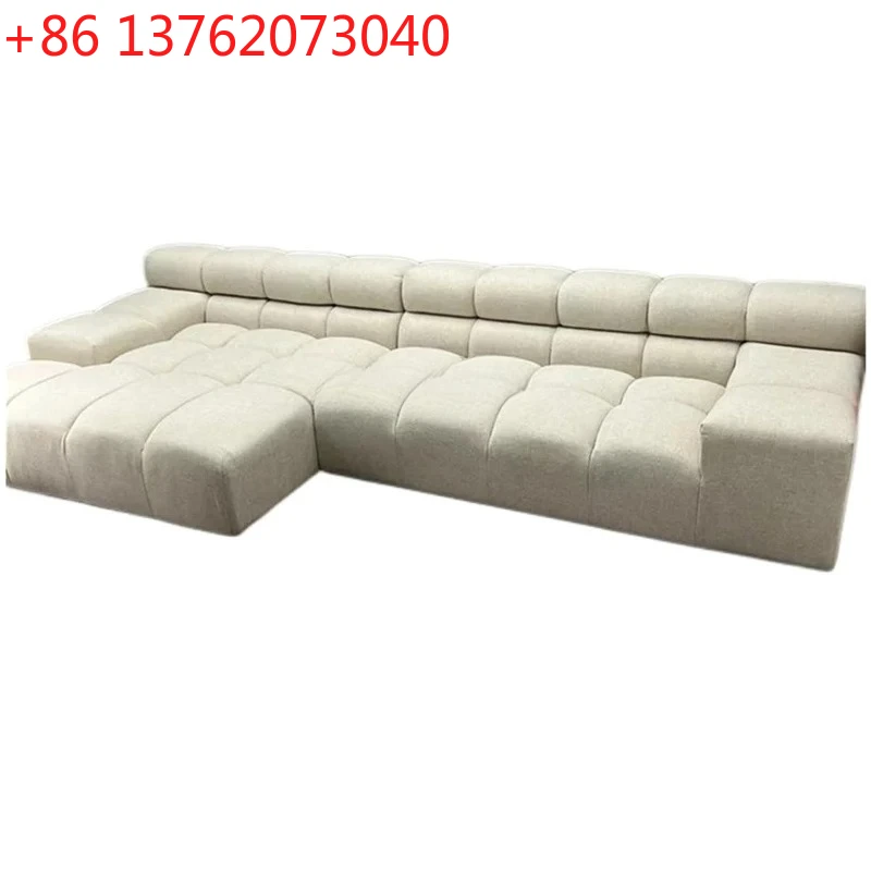 

Итальянский легкий роскошный новый скандинавский минималистичный большой плоский угловой диван принцессы с хлебными блоками