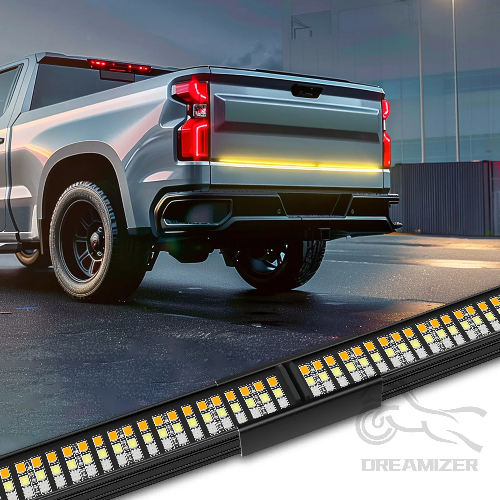 Universal 4 Row 60 Inch 864 LED Car LED Tail Light Strip Pickup Truck Rear Tailgate Light Bar Decorative Lamps