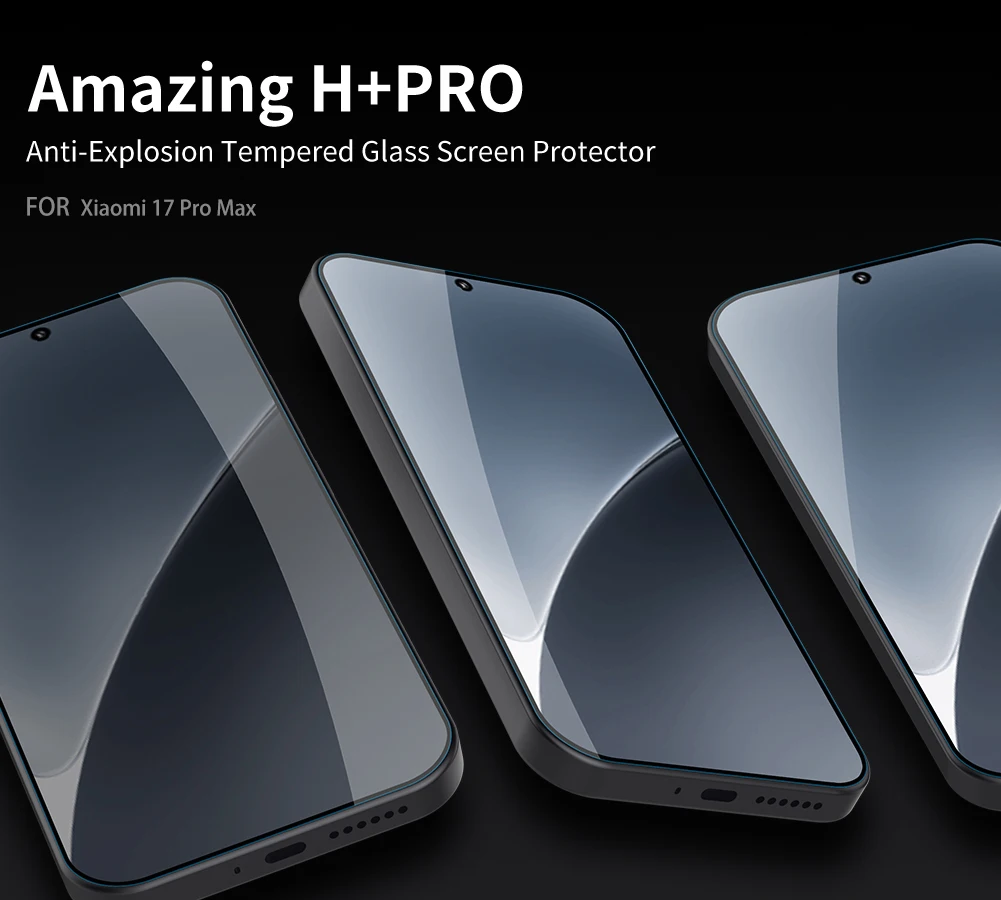

Nillkin for Xiaomi 17 Pro Max / 17 Pro 5G Tempered Glass H+ Pro Super thin 9H Hardness 2.5D Screen Protector For Xiaomi 17