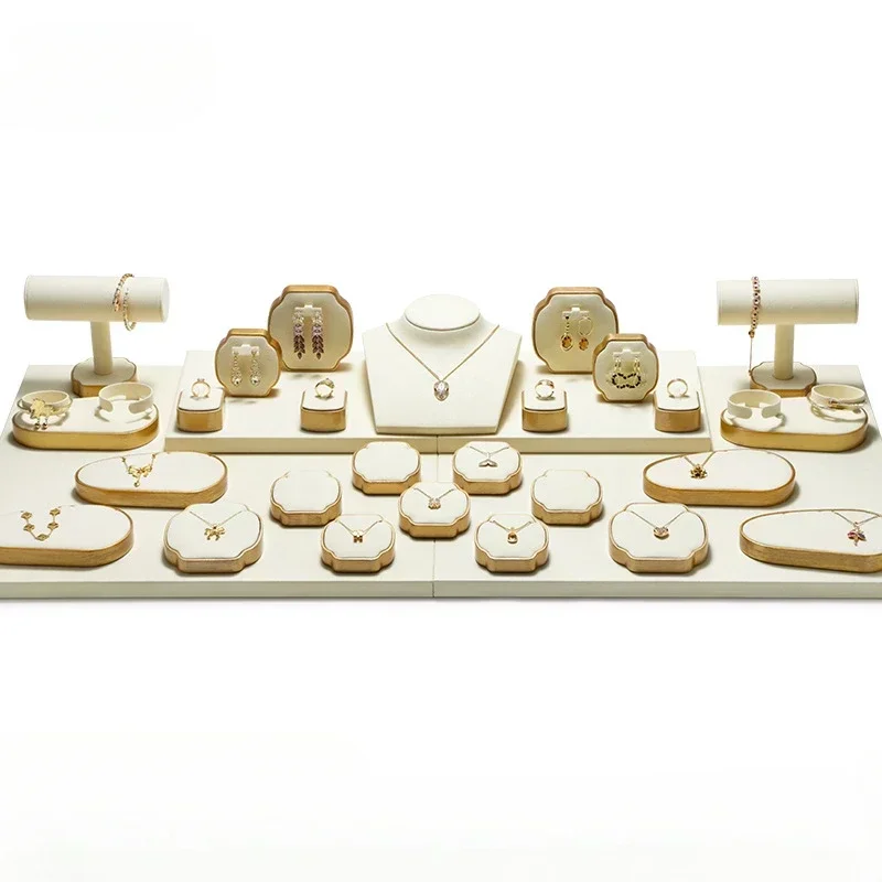 حامل عرض عداد المجوهرات، دعائم عرض المجوهرات العمودية، الخواتم، الأقراط، القلائد، الأساور، رف التخزين