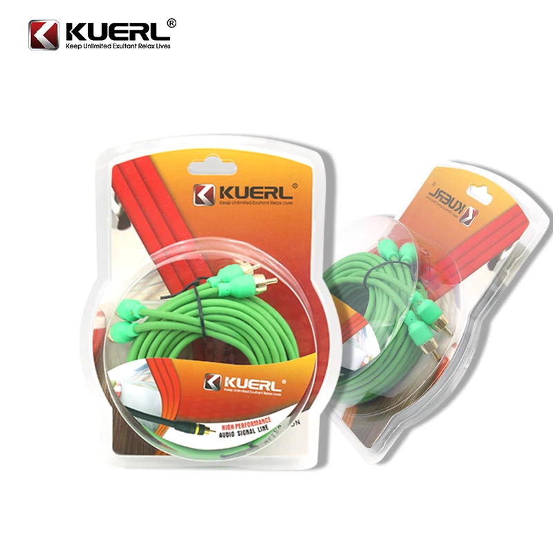 High Quality 5m 2 in 2 out RCA Audio Amplifier Cable New Car Audio Cable for Automotive Electronics Car Stereo Accessories