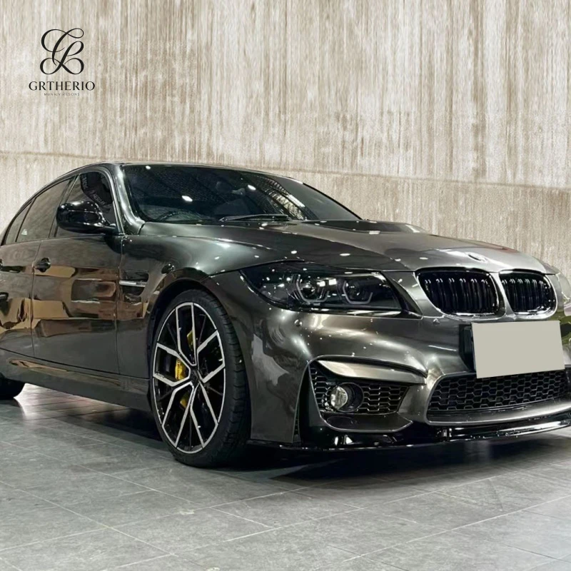 

Suitable for BMW 3 Series E90 upgraded with M4 body kit, front bumper, hood, front lip, side skirts, fenders, and exhaust tip
